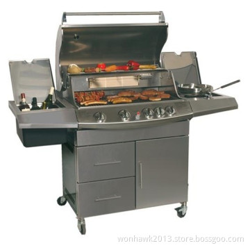 Top Grade! ! Full Stainless Steel Gas BBQ Grill with CE Certificate (WSH-AG02)